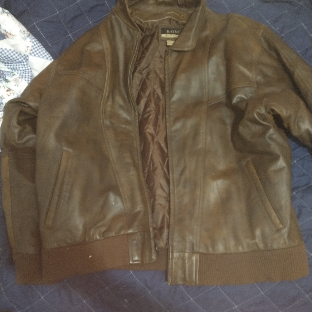 K-oss leather coat
